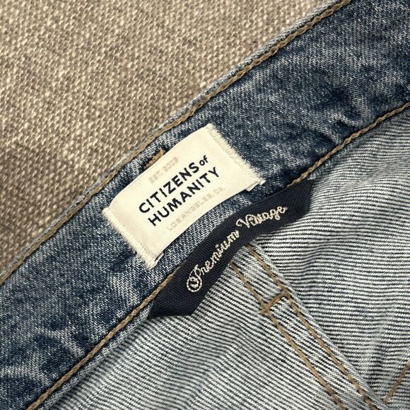 Citizens of Humanity Jeans Womens 28 Daphne Crop Blue High Rise COH Distressed - Picture 3 of 13